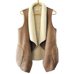 Artisan NY Faux Suede Shearling Vest